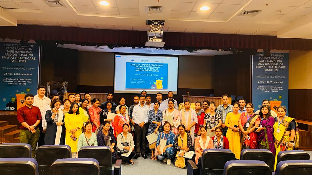 BMW Guwahati Auditorium Training Group Photo PCB Assam WHO - iFOREST Past Training Session