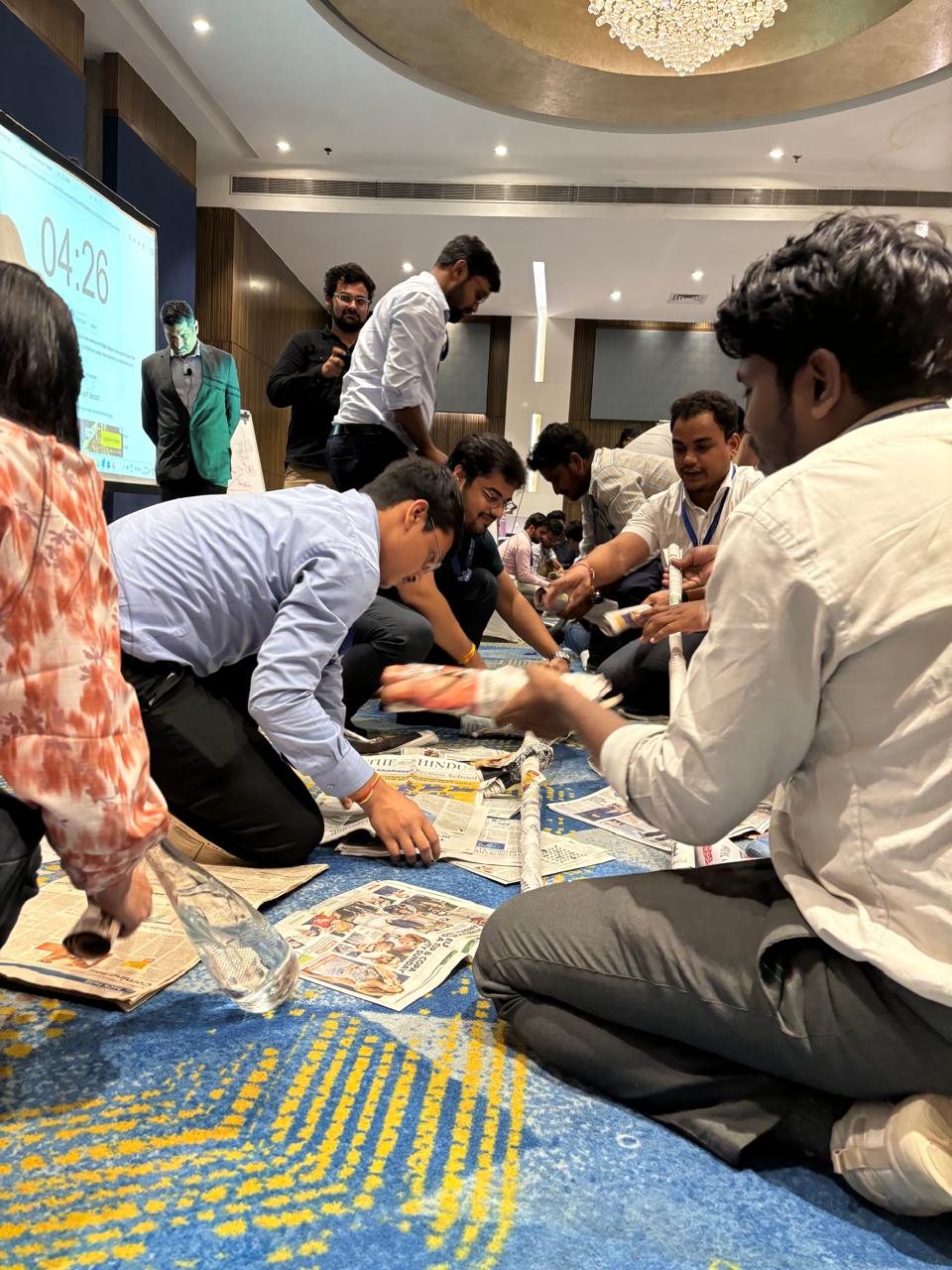 Refresher Newspaper Tower Construction Challenge with Timer - iFOREST Past Training Session