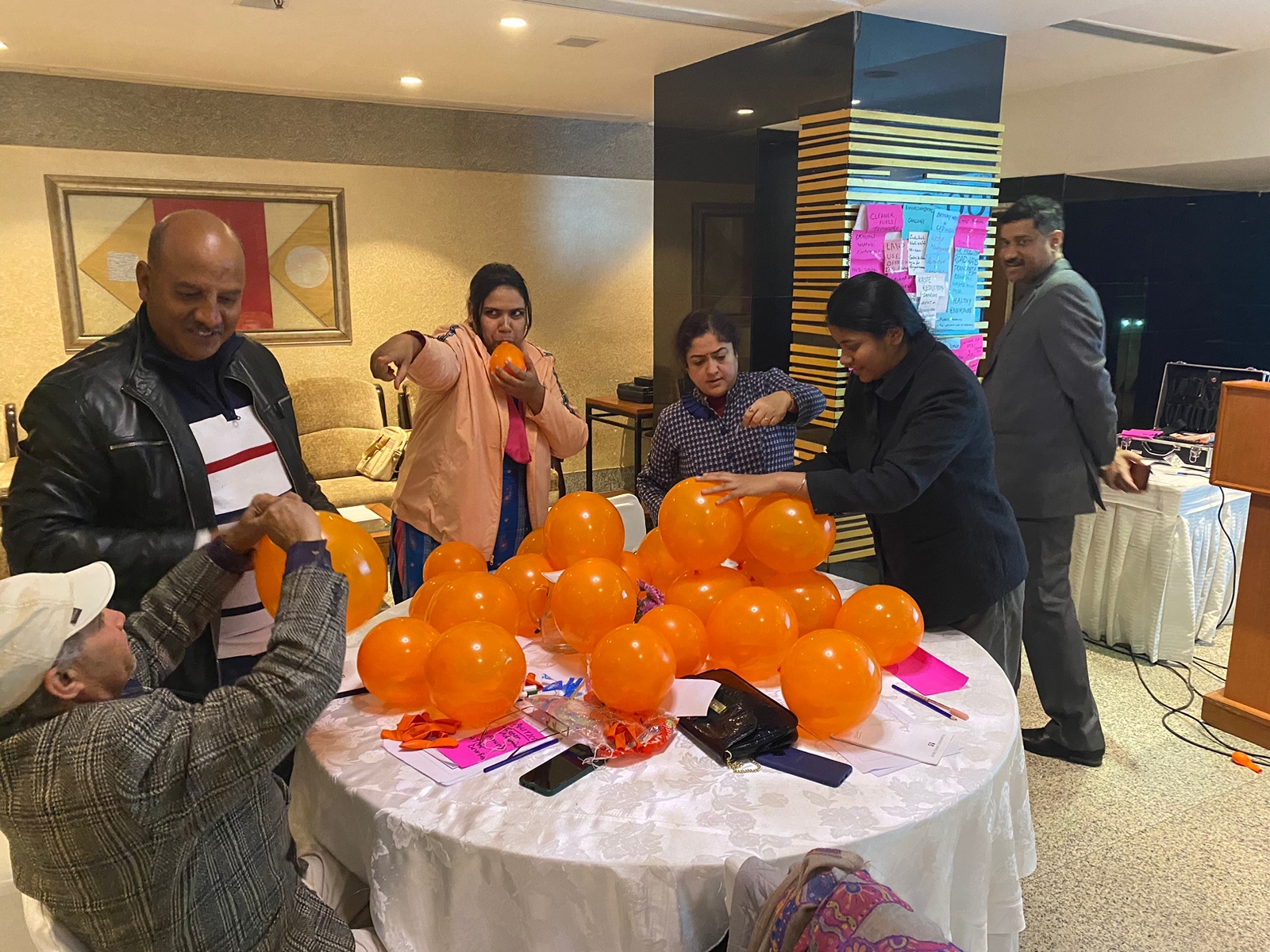 Refresher Team Building Orange Balloons Activity - iFOREST Past Training Session